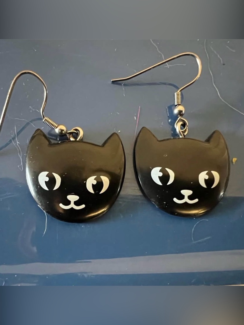 Black cat earrings